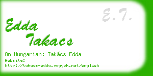 edda takacs business card